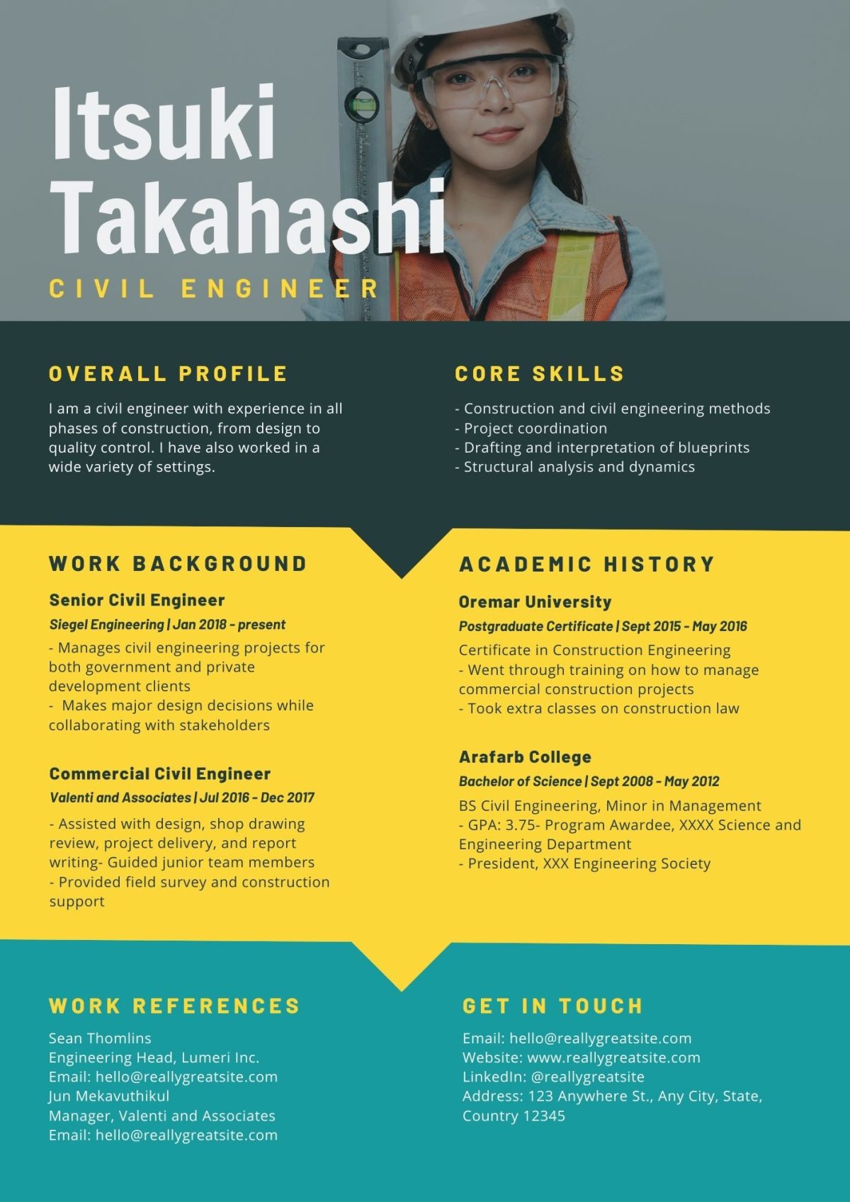 5+ Desain Template CV untuk Engineer Modern &amp; Professional - TEMPLATE.ID